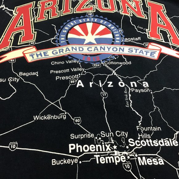 American Crown, 2X, double sided state map/hwy, large ARIZONA Spell out - Picture 2 of 9